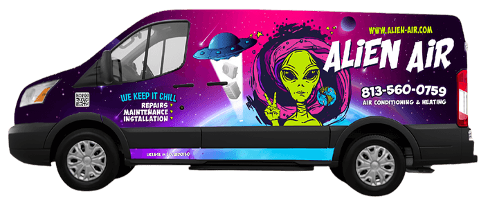 Alien Air branded service van